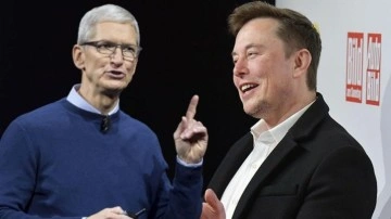 Elon Musk ve Apple CEO'su Tim Cook yine karşı karşıya geldi!