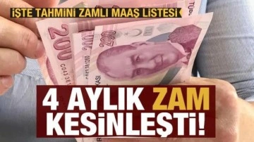 Emekli ve memurlar için 4 aylık zam kesinleşti! İşte tahmini yeni zamlı maaş listesi