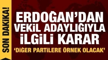 Erdoğan açıkladı: AK Parti'de milletvekili adaylığı için örnek olacak karar