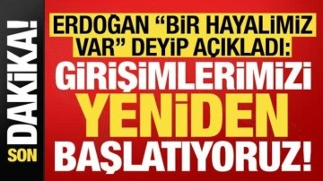 Erdoğan 'bir hayalimiz var' deyip açıkladı: Girişimlerimizi yeniden başlatıyoruz!