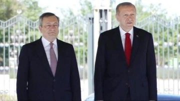 Erdoğan Draghi'yi resmi törenle karşıladı