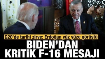 Erdoğan ve Biden G20'de bir araya geldi: Biden'dan kritik F-16 mesajı