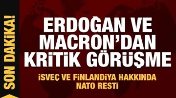 Erdoğan ve Macron arasında NATO görüşmesi!