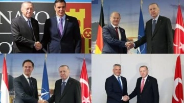 Erdoğan'dan NATO Zirvesi'nde peş peşe görüşmeler