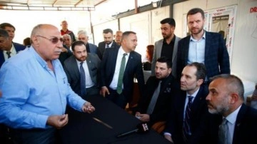 Fatih Erbakan, Hatay'da çadır kentleri ziyaret etti
