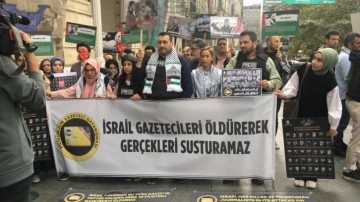 Gazetecilerden, katledilen Filistinli meslektaşlarına destek: Hakikat gizlenemeyecek