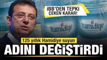 Hamidiye suyun adı değişti! Sosyal medyada tepki yağdı!