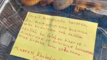 Hazreti Ebubekir Kız öğrenci yurdundan depremzedeler için anlamlı mesaj