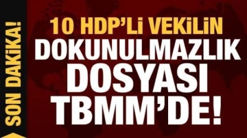 HDP'li 10 milletvekilinin fezlekesi Meclis'e gönderildi