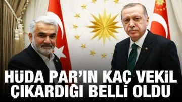 HÜDA PAR'ın kaç milletvekili çıkardığı belli oldu