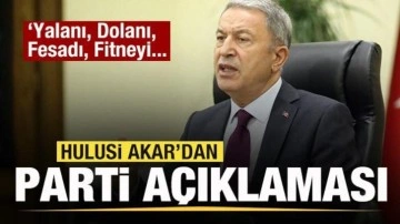 Hulusi Akar'dan  'Sucuk Partisi' açıklaması: Yalanı, Dolanı, Fesadı, Fitneyi...