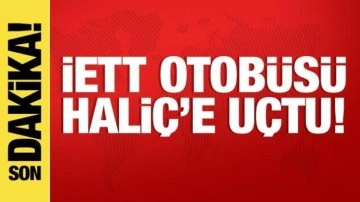 İETT otobüsü Eminönü'nde denize uçtu