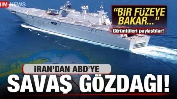 İran'dan, ABD'ye savaş ilanı gibi gözdağı! Görüntüleri paylaştılar: Bir füzeye...