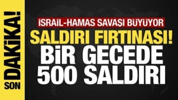 İsrail-Hamas savaşı: Gazze'ye bir gecede 500 saldırı