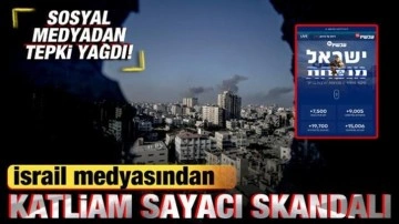 İsrailli Kanal 14'ten katliam sayacı skandalı! Sosyal medyadan tepki yağdı!