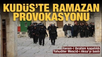 İsraillilerden Mescid-i Aksa'ya baskın: Harem-i İbrahim kapatıldı