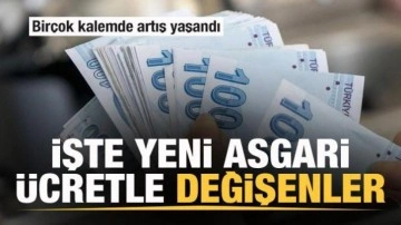 İşte yeni asgari ücretle değişenler! Birçok kalemde artış yaşandı