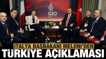 İtalya Başbakanı Meloni'den Türkiye açıklaması!