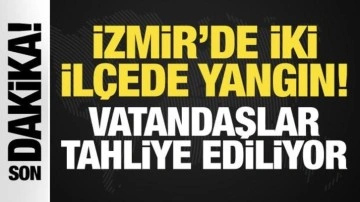 İzmir'de Aliağa ve Menderes'te orman yangını: Vatandaşlar tahliye ediliyor!