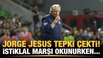 Jorge Jesus tepki çekti! İstiklal Marşı okunurken...