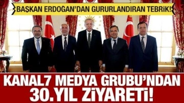 Kanal7 Medya Grubu Yönetiminden, Cumhurbaşkanı Erdoğan'a 30. yıl ziyareti!