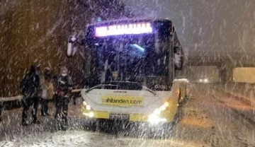 Kar çilesine bir de otobüs çilesi eklendi!