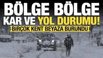 Kar yağışı bastırdı! Bölge bölge il il kar ve yol durumu