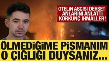 Kartalkaya'da yanan otelin aşçısı korku dolu geceyi anlattı: Ölmediğime pişmanım!