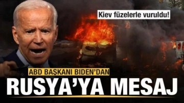 Kiev füzelerle vuruldu! Biden'dan flaş açıklama!