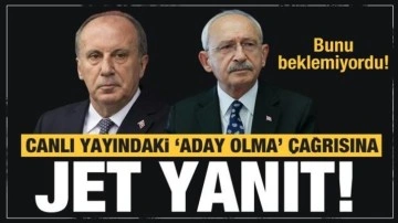 Kılıçdaroğlu'nun canlı yayındaki çağrısına Muharrem İnce'den jet yanıt! Bunu beklemiyordu