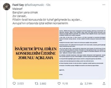 Konserleri iptal edilen Say'a Türkiye'den destek