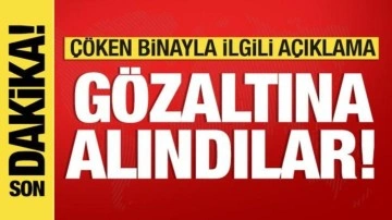 Konya'da çöken binayla ilgili açıklama! Gözaltına alındılar