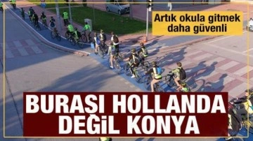 Konya'da bisiklet seferberliği: Okula gitmek artık daha güvenli