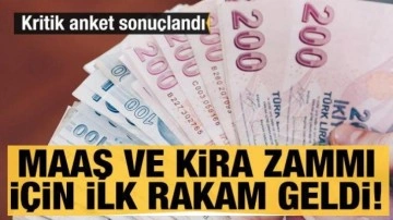 Kritik enflasyon anketi açıklandı: Maaş ve kira zammı için ilk rakam geldi