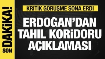 Kritik görüşme sona erdi! Erdoğan ve Zelenski'den tahıl koridoru açıklaması