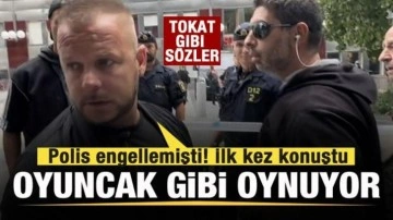 Kur'an-ı Kerim'in yakılmasına karşı çıktı, polis susturdu! Tokat gibi sözler