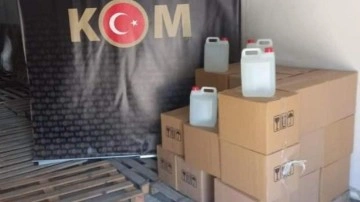 Lojistik deposunda 500 litre kaçak etil alkol ele geçirildi