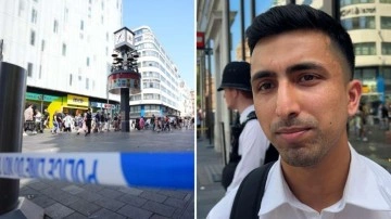 Londra'daki bıçaklı saldırganı Abdullah isimli çalışan engelledi!