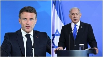 Macron'dan Netanyahu'ya tepki: 'Kabul edilemez'
