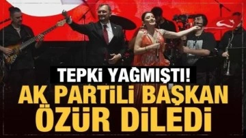 Melek Mosso'ya sahnede sarılıp şarkı söyleyen AK Partili başkan özür diledi!