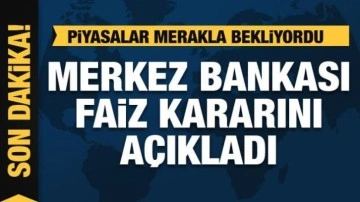 Merkez Bankası, faiz kararını açıkladı