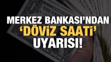 Merkez Bankası'ndan 'döviz saati' uyarısı