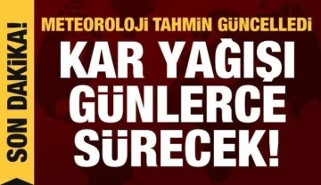 Meteoroloji tahminleri güncelledi: Kar yağışı günlerce sürecek!