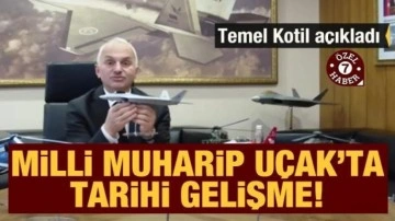 Milli Muharip Uçak'ın motoru takıldı