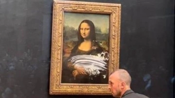 Mona Lisa'ya pastalı saldırı