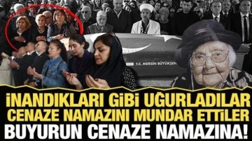 Muazzez İlmiye Çığ'ın cenaze namazında ilginç görüntü: İnandıkları gibi uğurladılar