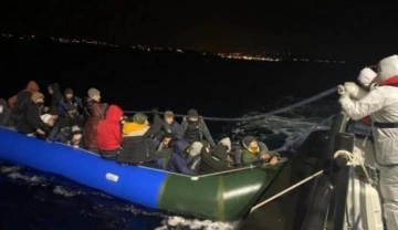 Muğla açıklarında geri itilen 55 düzensiz göçmen kurtarıldı