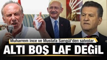 Muharrem İnce ve Mustafa Sarıgül'den salvolar! Altı boş laf değil