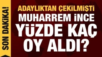 Muharrem İnce yüzde kaç oy aldı?