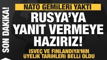 NATO gemileri yaktı: Rusya'ya yanıt vermeye hazırız